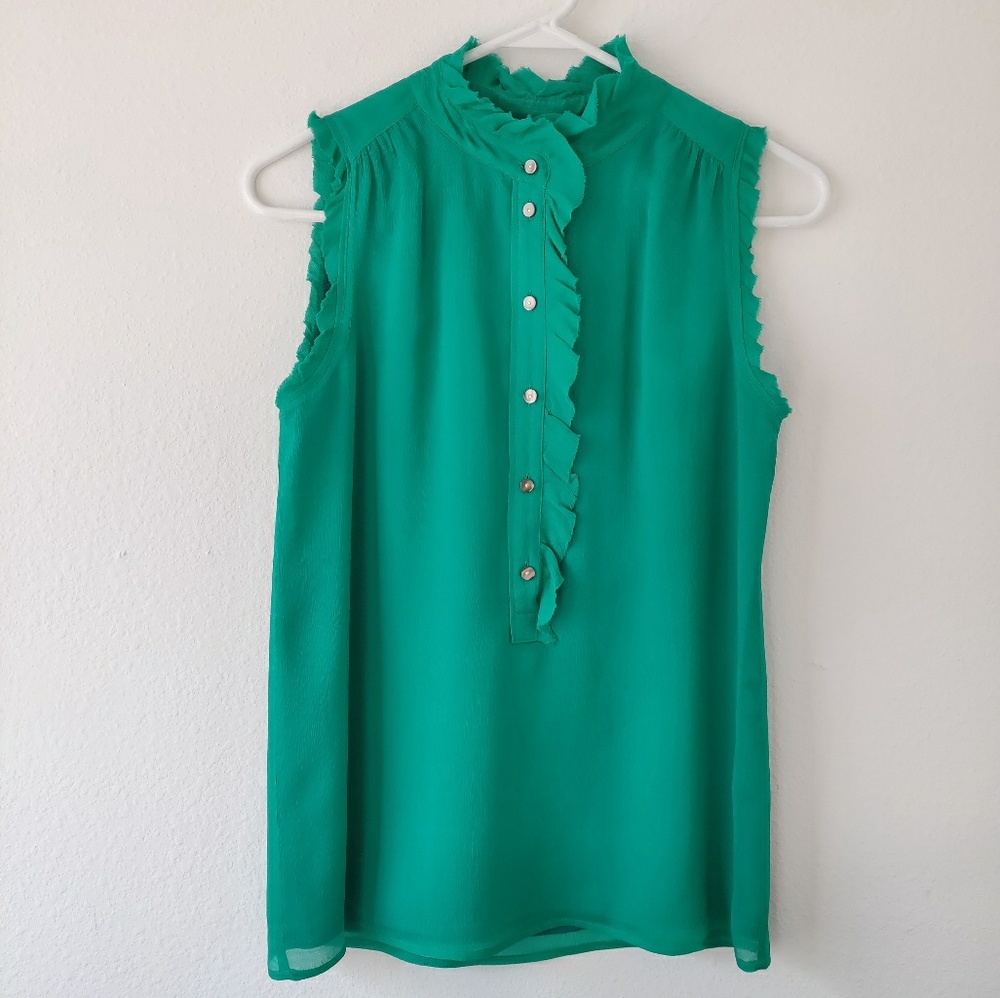 J. Crew Silk Ruffle Blouse - Picture 6 of 8